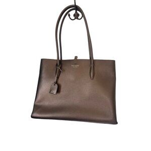 Kate Spade Metallic Brown Pebbled Leather Handbag W/Gold Hardware